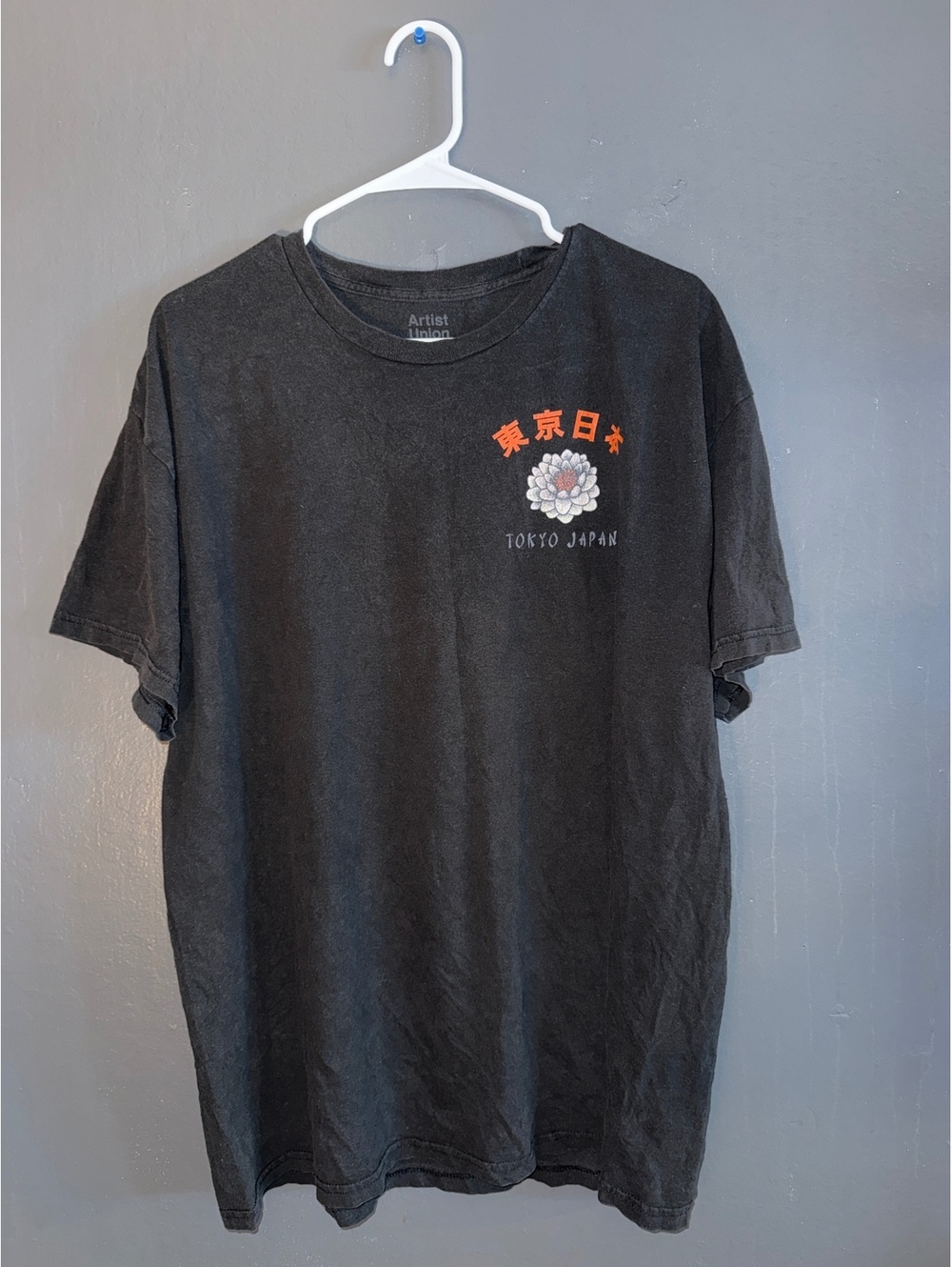Artist Union Tokyo Japan Black Graphic T-Shirt XL